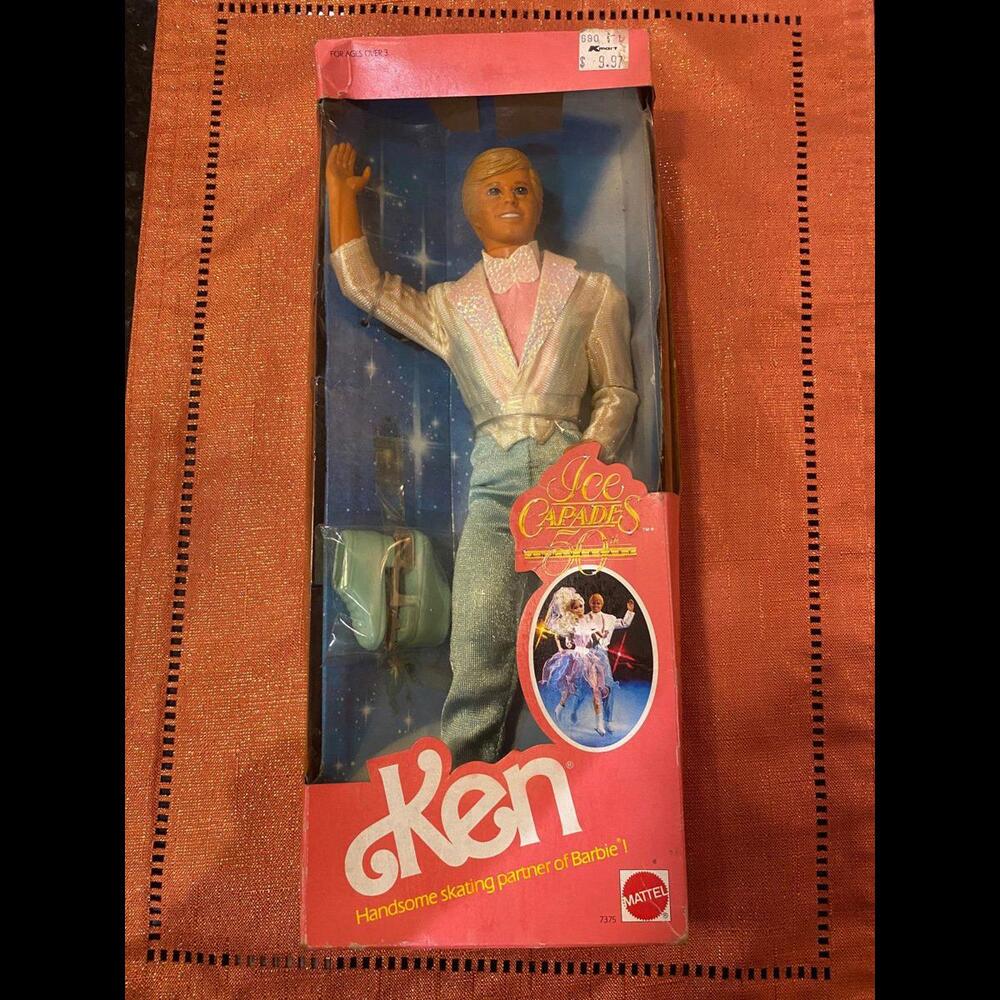 1989 Mattel Barbie‎ Ken Doll Ice Capades 7375 50th Anniversary Vintage NIB